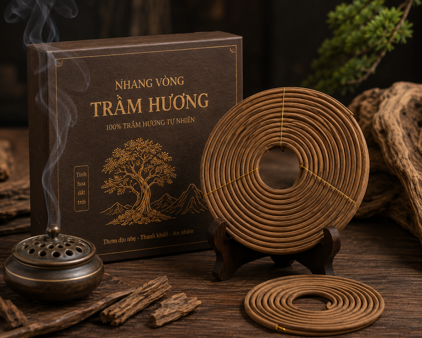 Nhang Vòng Trầm Hương 12 năm loại thường – 40 khoanh