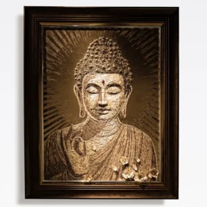Tranh Trầm Hương Phật Thích Ca Mâu Ni – 3D Thủ Công Độc Quyền